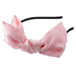 Satin Bow Knot Headband Fashion Hairband Pink 0.31 Inch Wide